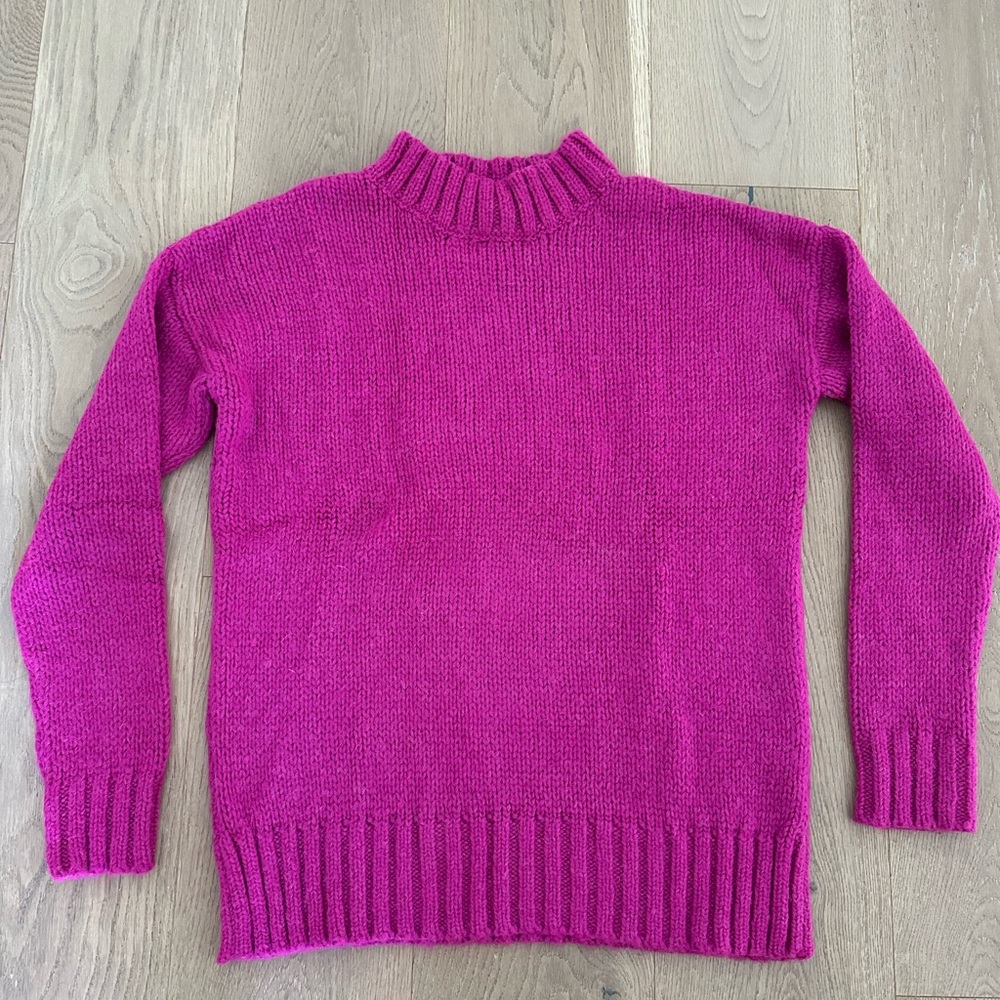 French Connection mohair sweater fuschia XS
